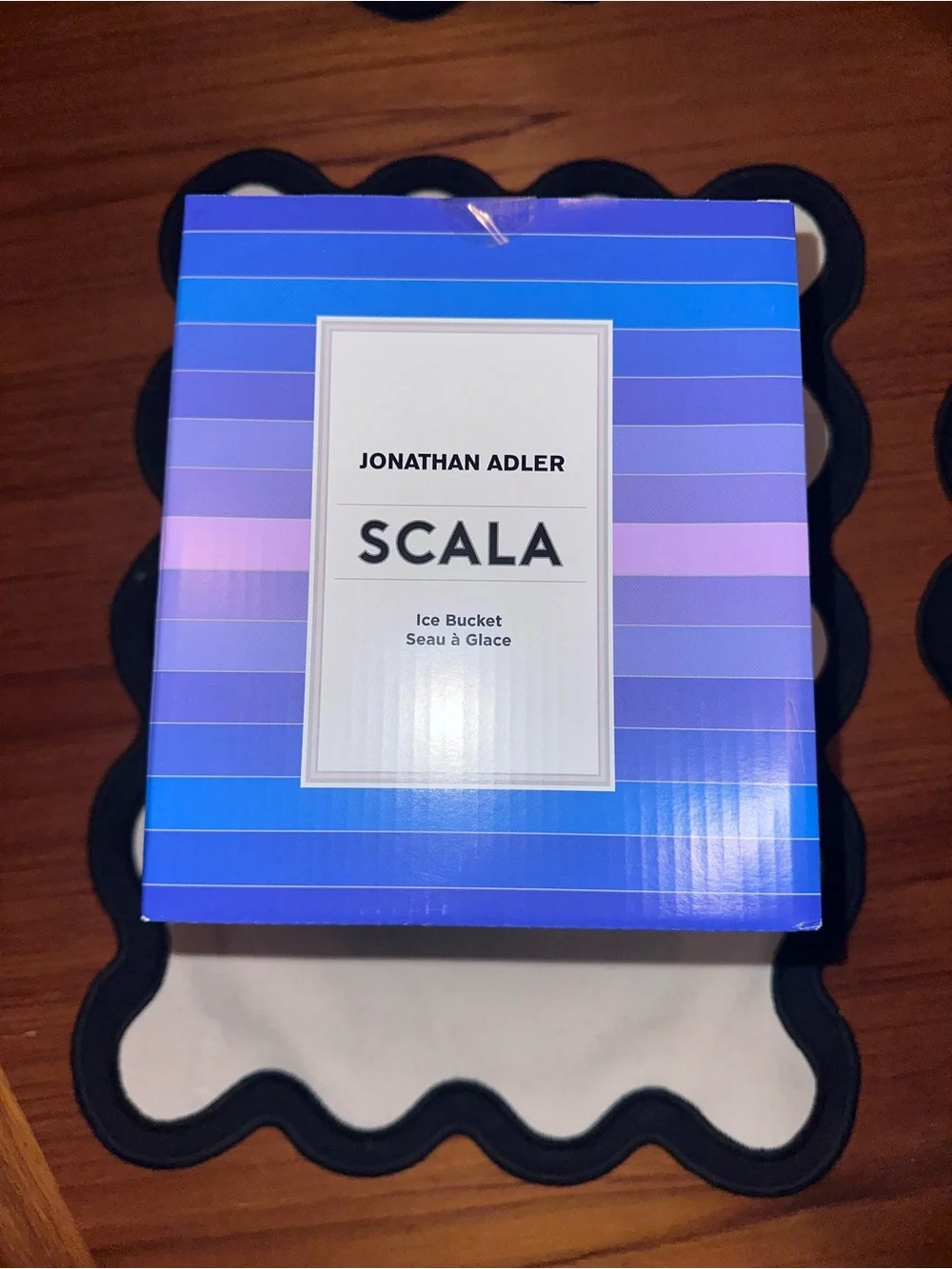 ✨ Jonathan Adler Scala Ice Bucket | Blue Ombré Double-Wall Stainless Steel | NIB